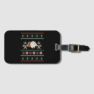 Etiqueta De Bagagem Pai de porco da Guiné feio Natal