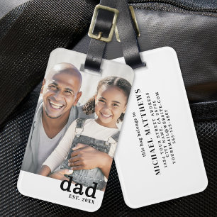 Etiqueta De Bagagem Pai Foto Personalizada
