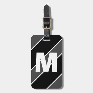 Etiqueta De Bagagem Pai Lib Black Monogramed Viagem Bag Tag