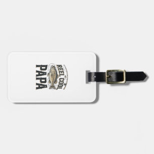 Etiqueta De Bagagem Pai Muito Legal Design de Vetor de Pesca Vintage_1