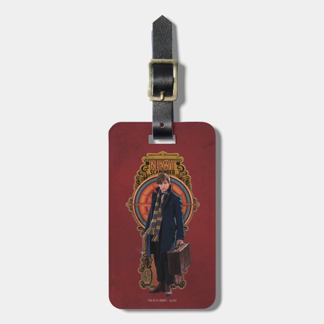 Etiqueta De Bagagem Painel NEWT SCAMANDER™ Art Nouveau em pé (Frente Vertical)