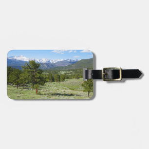 Etiqueta De Bagagem Paisagem Cênica da Vista da Montanha Rochosa