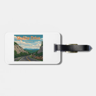 Etiqueta De Bagagem Paisagem da Skyline Drive Virginia