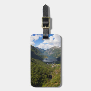 Etiqueta De Bagagem Paisagem do fiorde de Geiranger, Noruega