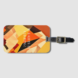 Etiqueta De Bagagem Paisagem NEO-Geométrica BOHO