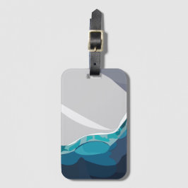 Etiqueta De Bagagem Paisagem Oceânica Iceberg