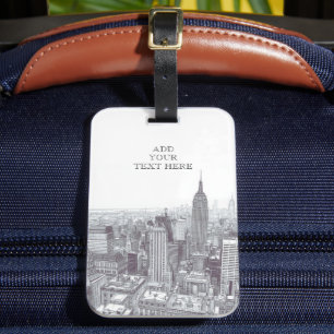 Etiqueta De Bagagem Paisagem Personalizada da Cidade de Nova York