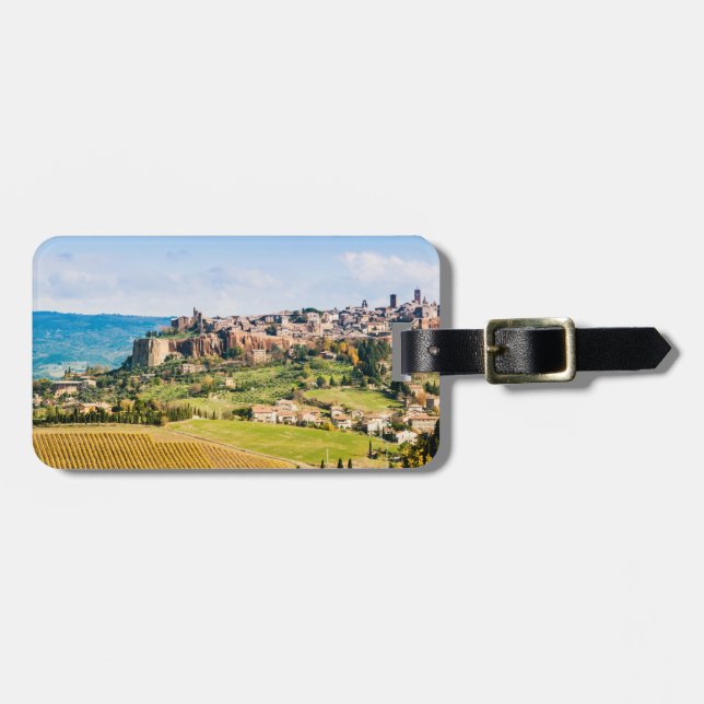 Etiqueta De Bagagem Paisagem sobre Orvieto (Frente Horizontal)