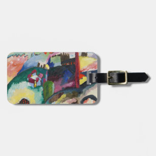 Etiqueta De Bagagem Paisagem Wassily Kandinsky com Chaminé de Fábrica