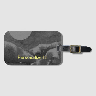 Etiqueta de bagagem paisagística rural