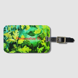 Etiqueta de bagagem paisagística rural