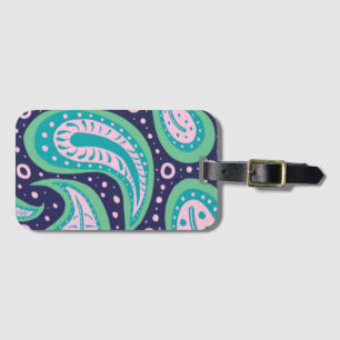 Etiqueta De Bagagem Paisley personalizável