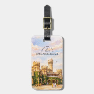 Etiqueta De Bagagem Palácio de Bangalore Índia Aquarela Memória de Via