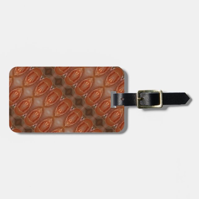 Etiqueta De Bagagem Pale Peach Ikat 5 (Frente Horizontal)