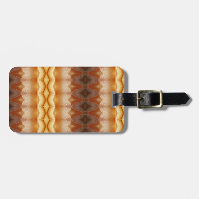 Etiqueta De Bagagem Pale Peachy Ikat 6 (Frente Horizontal)