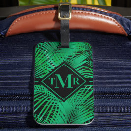 Etiqueta De Bagagem Palma Tropical Monogramada