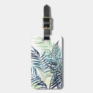 Etiqueta De Bagagem Palmas de Crepúsculo - Folhas Tropicais