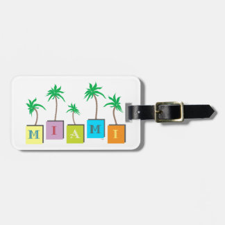 Etiqueta De Bagagem Palmas de Miami Beach