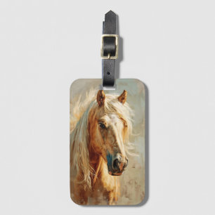 Etiqueta De Bagagem Palomino Horse Portrait