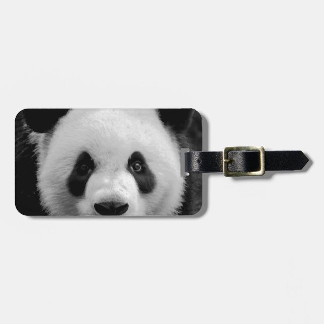 Etiqueta De Bagagem Panda (Frente Horizontal)