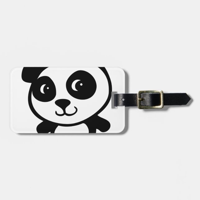 Etiqueta De Bagagem panda (Frente Horizontal)