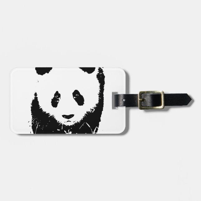 Etiqueta De Bagagem Panda (Frente Horizontal)