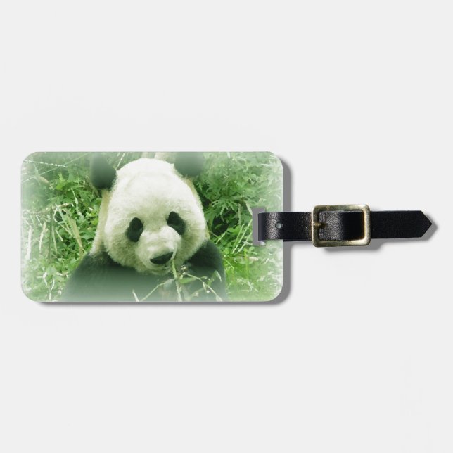 Etiqueta De Bagagem Panda (Frente Horizontal)