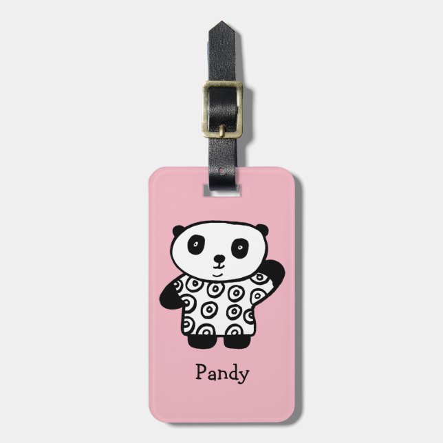 Etiqueta De Bagagem Pandy Personalizado Panda (Frente Vertical)