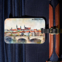 Panorama de Bratislava Eslováquia Pintura em Aquar