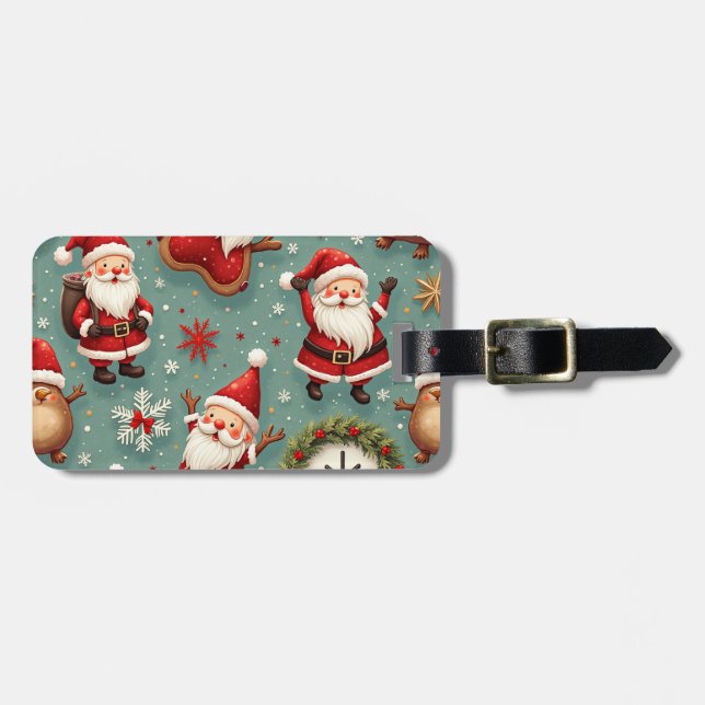Etiqueta De Bagagem Papais noeis (Frente Horizontal)