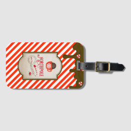 Etiqueta De Bagagem Papais noeis do Polo Norte Compram Felizes Festas 