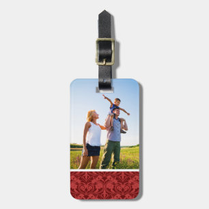 Etiqueta De Bagagem Papel de parede vermelho de foto personalizado