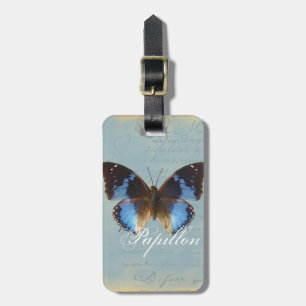 Etiqueta De Bagagem Papillon bleu