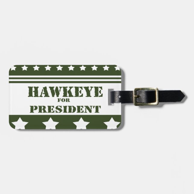 Etiqueta De Bagagem Para o presidente Hawkeye (Frente Horizontal)