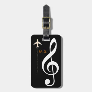 Etiqueta De Bagagem para um músico a viagem