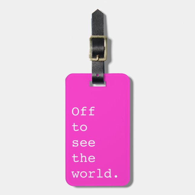 Etiqueta De Bagagem Para Ver O Mundo - (Frente Vertical)