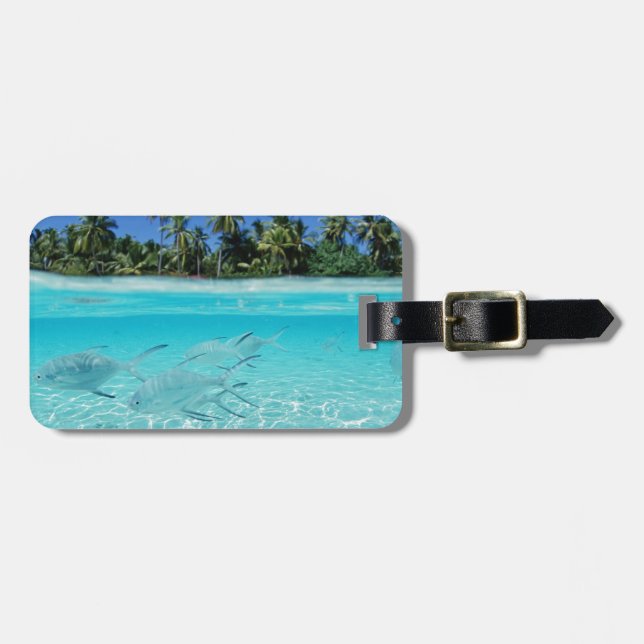 Etiqueta De Bagagem Paraíso da ilha (Frente Horizontal)