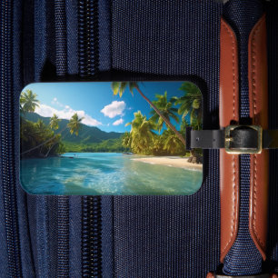 Etiqueta De Bagagem Paraíso da Ilha da Costa Rica