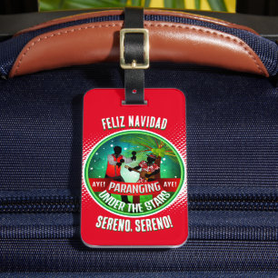 Etiqueta De Bagagem Parang Sereno Feliz Navidad no VERDE