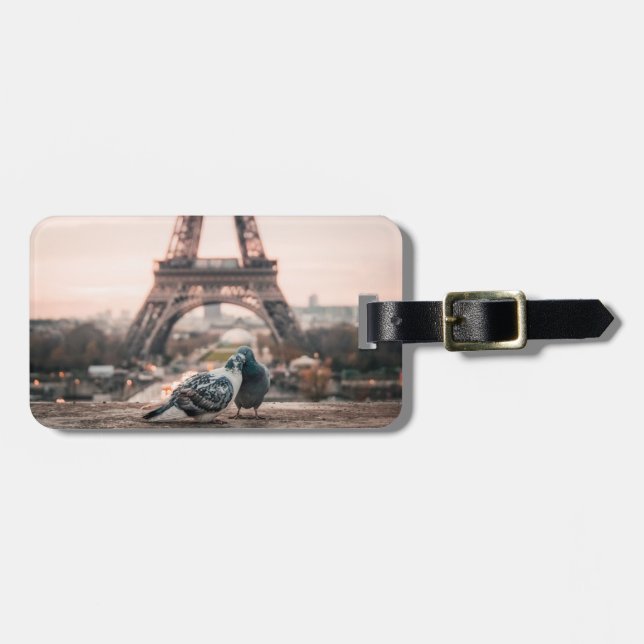 Etiqueta de bagagem Paris, França (Frente Horizontal)