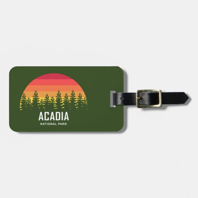 Etiqueta De Bagagem Parque Nacional Acadia (Frente Horizontal)
