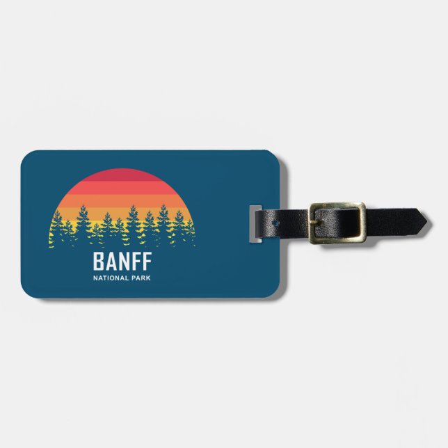 Etiqueta De Bagagem Parque Nacional Banff (Frente Horizontal)