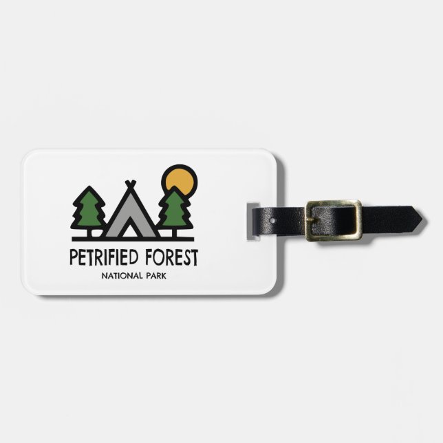 Etiqueta De Bagagem Parque Nacional da Floresta Petrificada (Frente Horizontal)