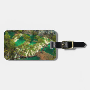 Etiqueta De Bagagem Parque Nacional dos Pequenos Lagos, Croácia estil