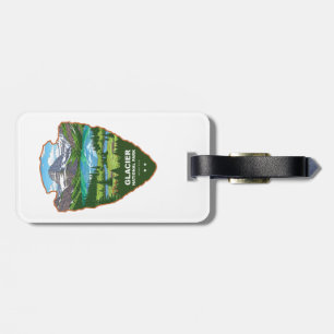 Etiqueta De Bagagem Parque Nacional Glacier Montana Arrowhead