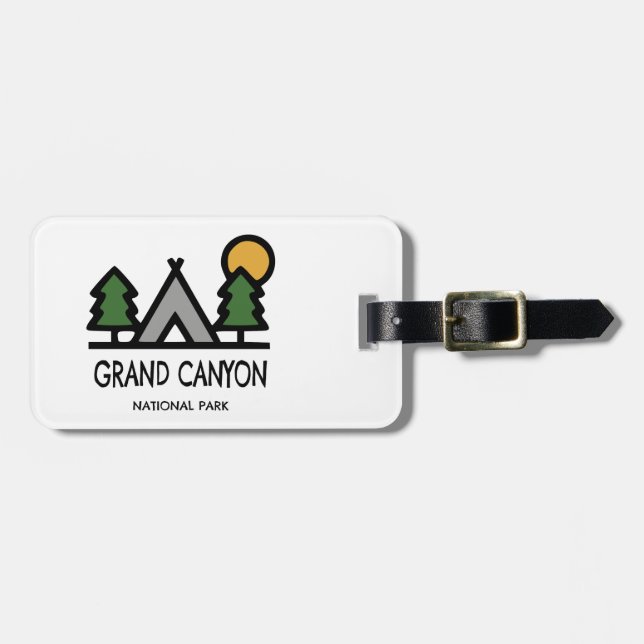 Etiqueta De Bagagem Parque Nacional Grand Canyon (Frente Horizontal)