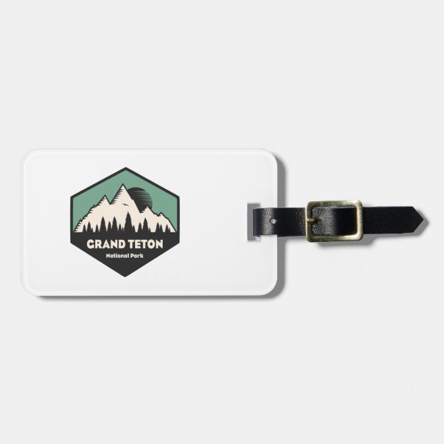 Etiqueta De Bagagem Parque Nacional Grand Teton (Frente Horizontal)