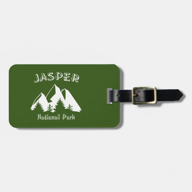 Etiqueta De Bagagem Parque Nacional Jasper (Frente Horizontal)