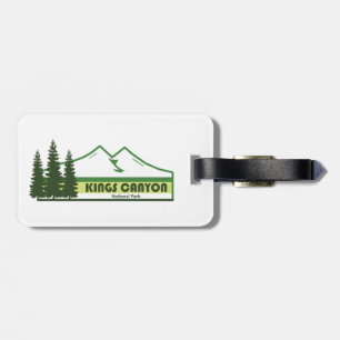 Etiqueta De Bagagem Parque Nacional Kings Canyon Faixas Verdes