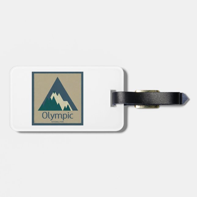 Etiqueta De Bagagem Parque Nacional Olímpico Rústico (Traseira Horizontal)